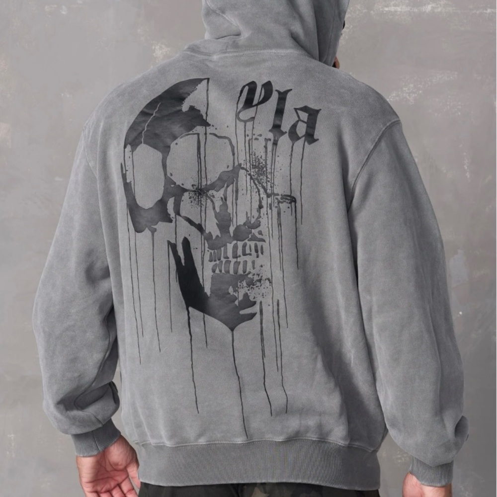 YoungLA Drippy Skull Pullover Hoodie Size Large